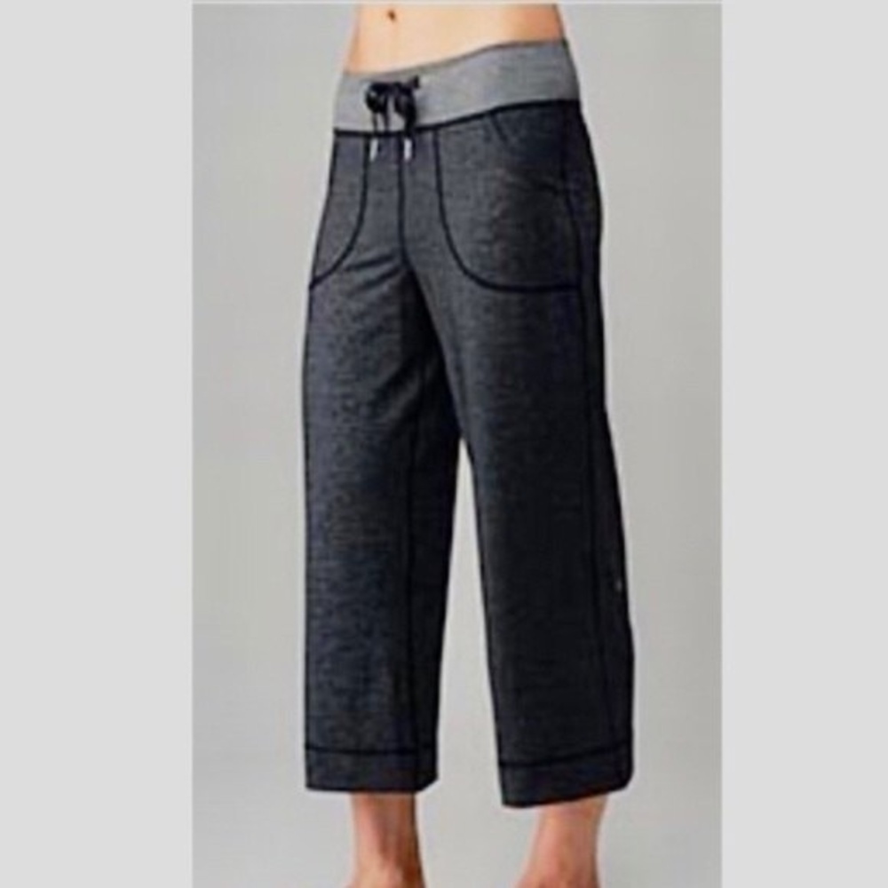 Lululemon Athletica Still Crops in Charcoal Heathered Gray 4